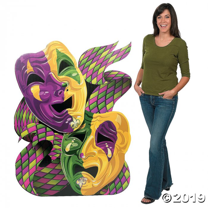 Mardi Gras Mask Cardboard Stand-Up (1 Piece(s))