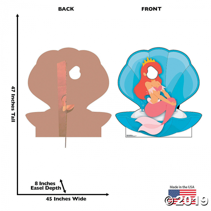 Mermaid in Clam Shell Stand-In Cardboard Stand-Up (1 Piece(s))