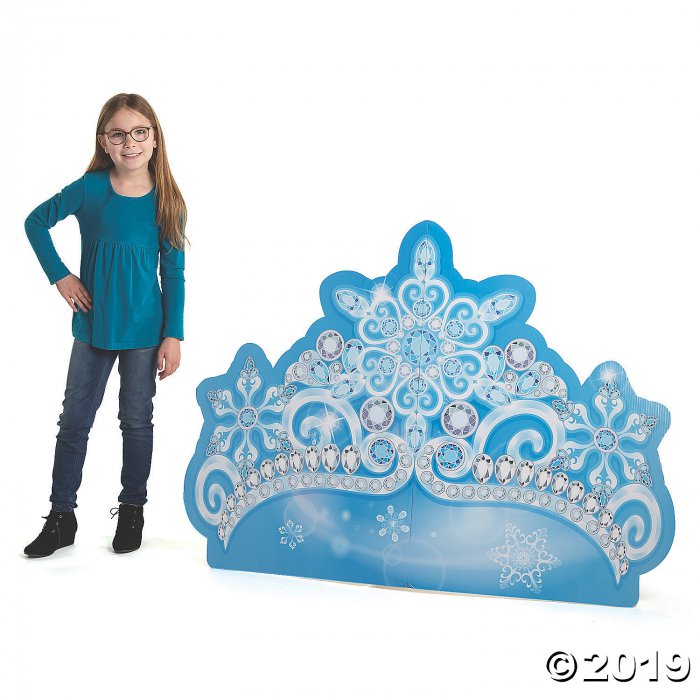 Winter Princess Crown Cardboard Stand-Up (1 Piece(s))