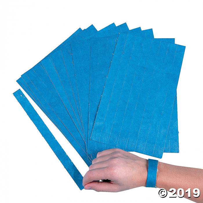 Blue Self-Adhesive Wristbands (100 Piece(s)) Blue Self-Adhesive Wristbands (100 Piece(s))