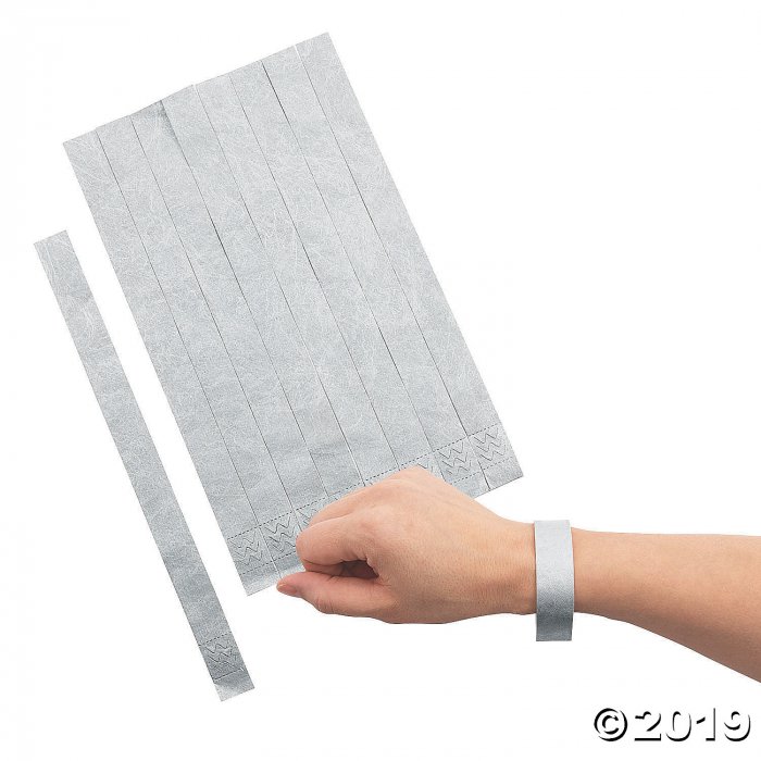 Silver Self-Adhesive Wristbands (100 Piece(s))