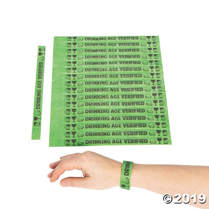 Drinking Age Verified Self-Adhesive Wristbands (100 Piece(s))
