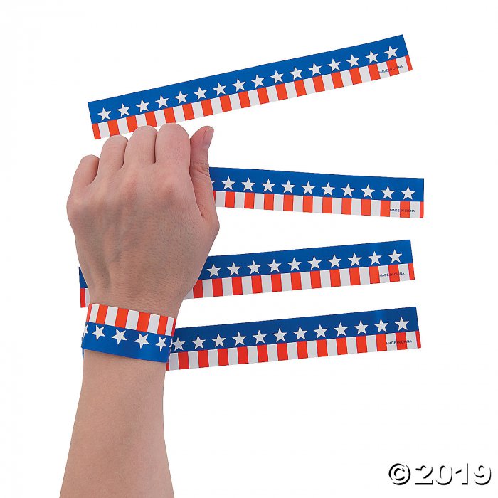 Patriotic Printed Wristbands (100 Piece(s))