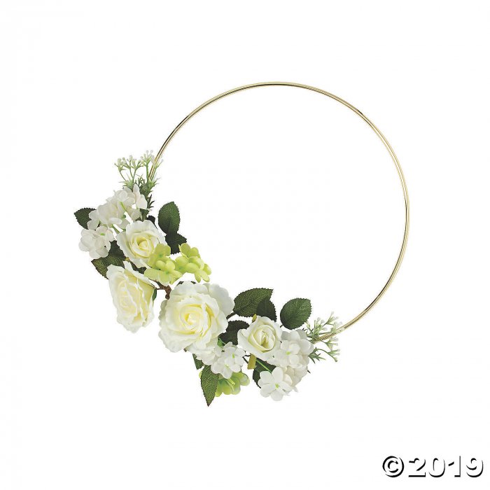 Premium Gold Hoop Decoration with Gardenias (1 Piece(s))