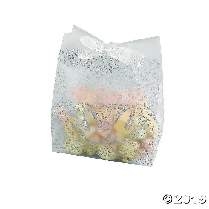 Frosted Silver Wedding Treat Bags (48 Piece(s))