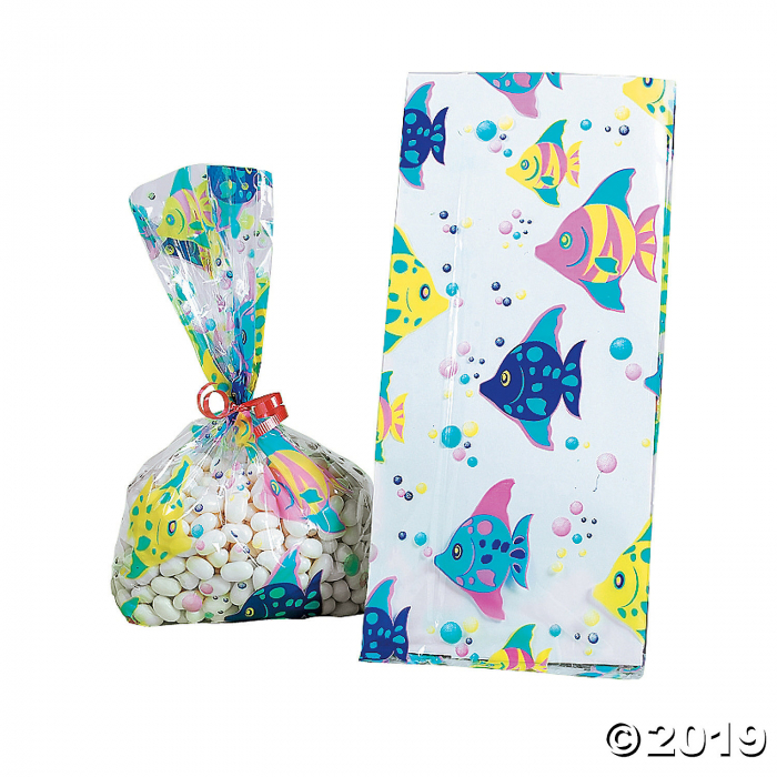 Tropical Fish Cellophane Bags (Per Dozen)