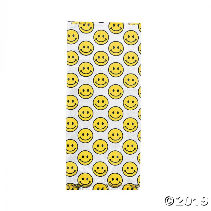 Smile Face Cellophane Bags (Per Dozen)