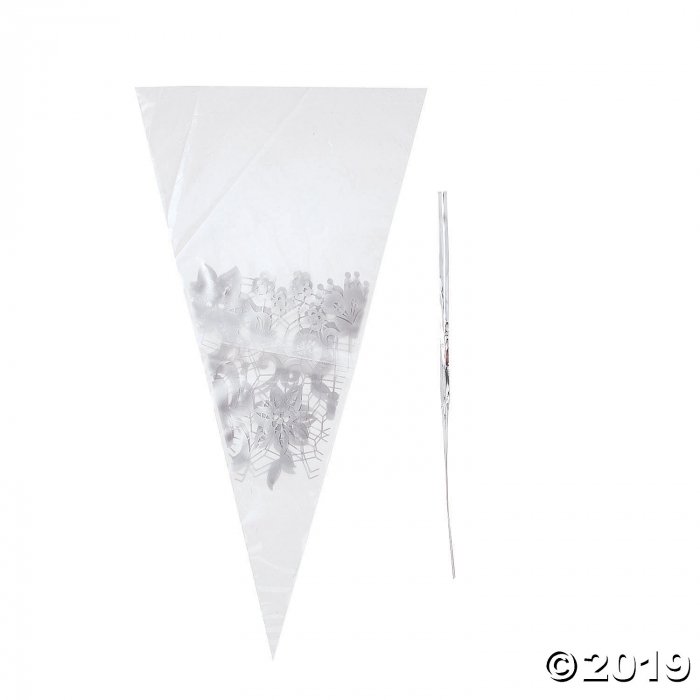 Silver Filigree Cellophane Piping Bag Favor Bags (48 Piece(s))