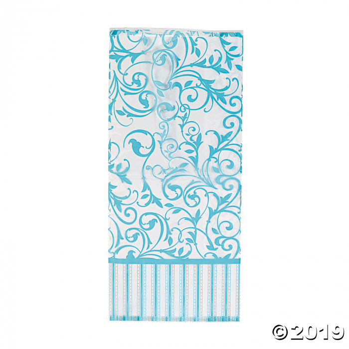 Light Blue Swirl Cellophane Bags (Per Dozen)