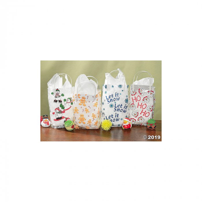 Holiday Cellophane Bags with Handles (48 Piece(s))