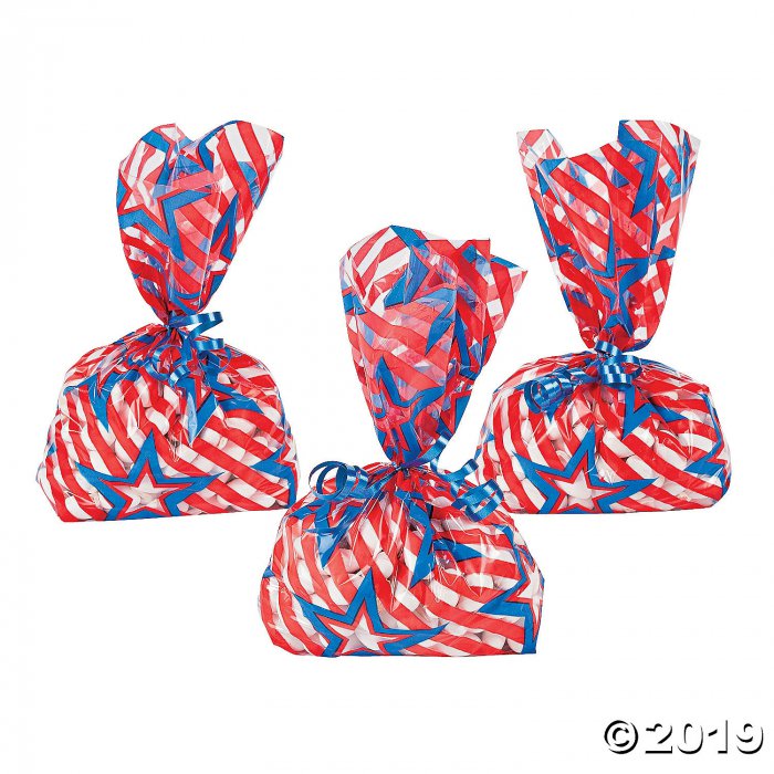 Patriotic Cellophane Bags (Per Dozen)