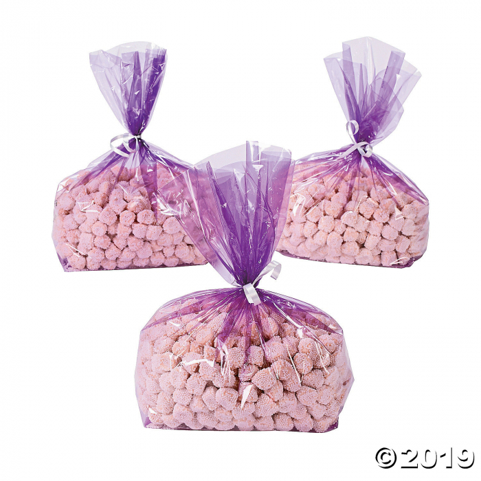 Purple Cellophane Bags (Per Dozen)