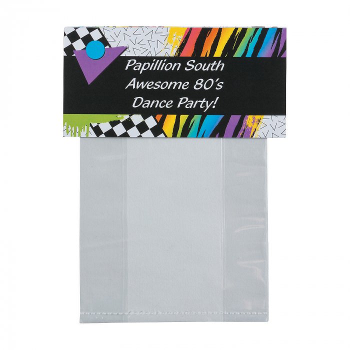 DIY Personalized Awesome 80s Cellophane Favor Bags (50 Piece(s))