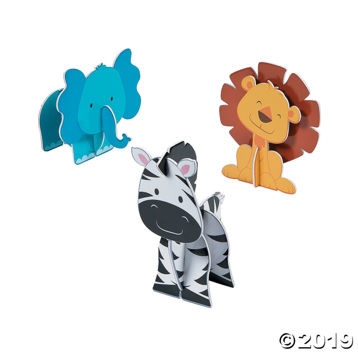 1st Birthday Zoo Centerpieces (1 Set(s))