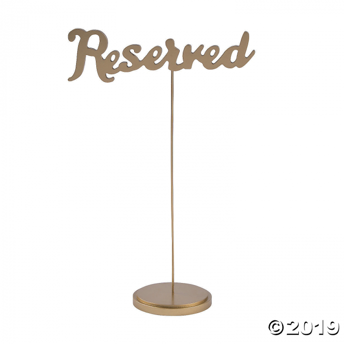 Gold Calligraphy Reserved Table Signs (6 Piece(s))