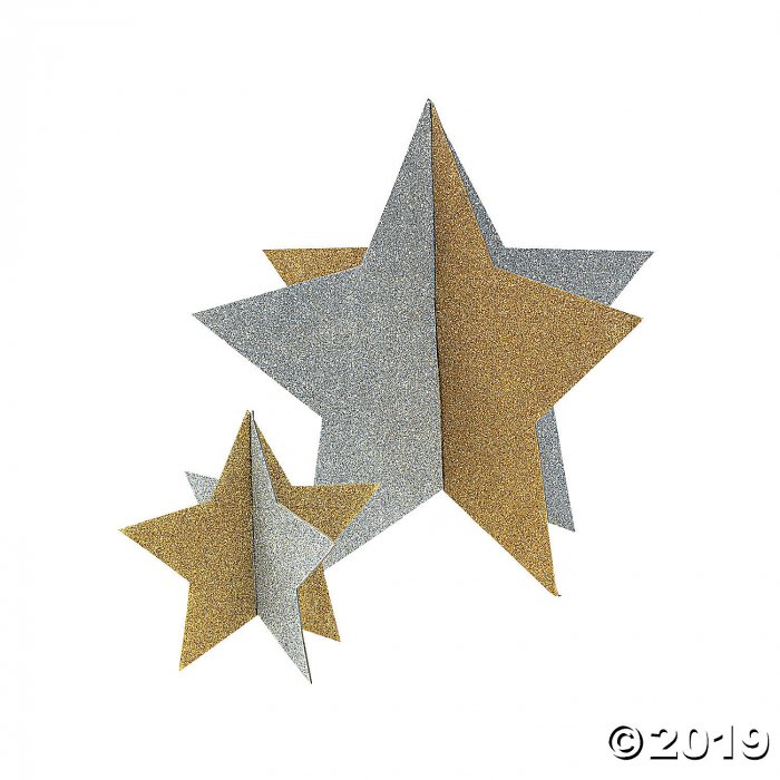 Gold & Silver Star Centerpieces (1 Set(s))