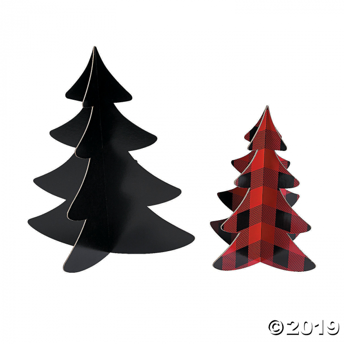 3D Buffalo Plaid Tree Centerpieces (1 Set(s)) 3D Buffalo Plaid Tree Centerpieces (1 Set(s))