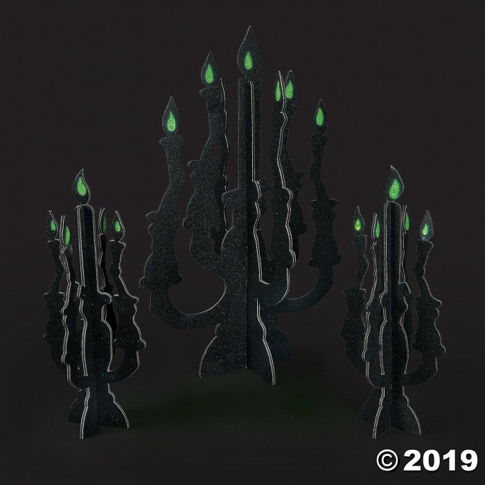 Candelabra Centerpieces with Glow-in-the-Dark Flames (1 Set(s))