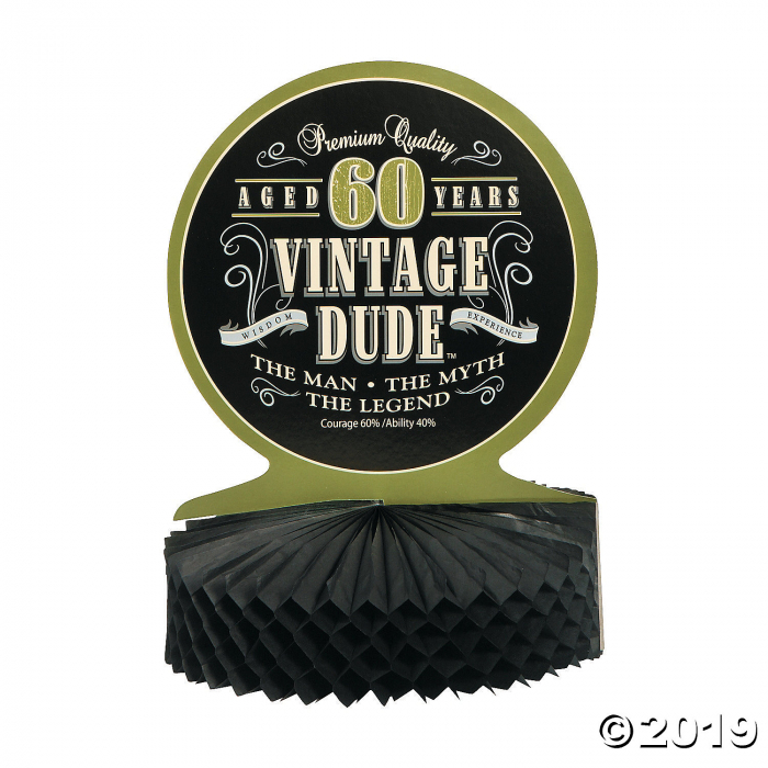 Vintage Dude 60th Birthday Centerpiece (1 Piece(s))