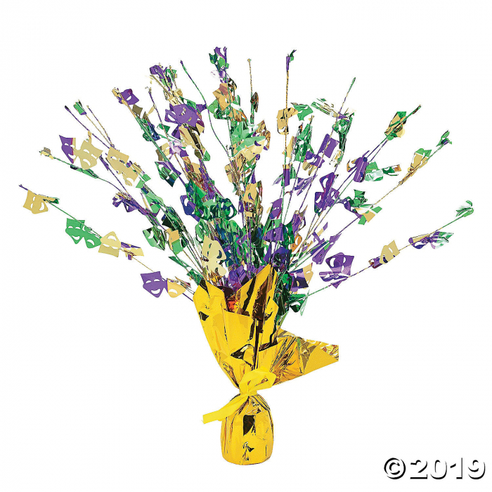 Mardi Gras Foil Burst Table Decoration