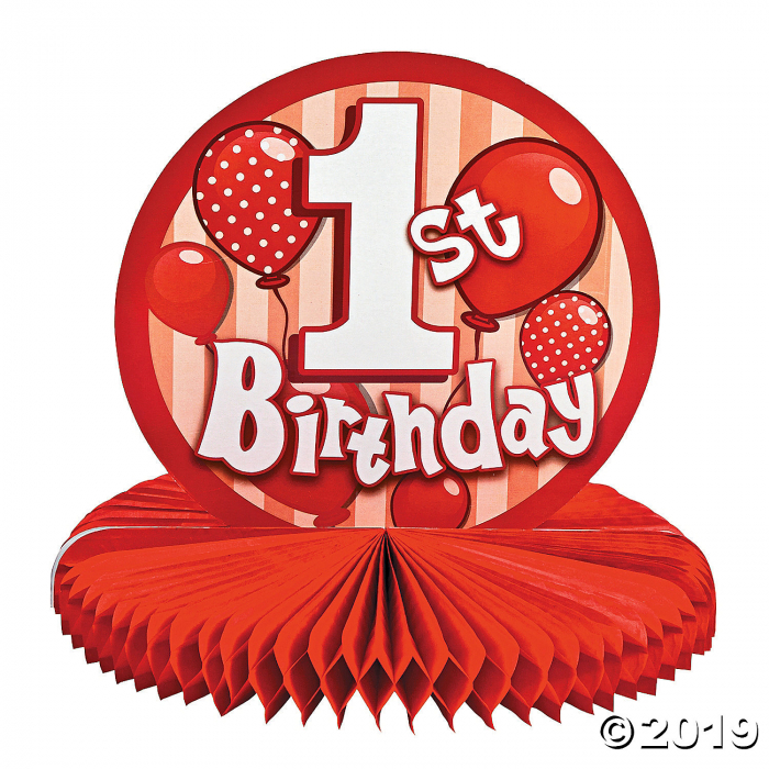 1st Birthday Red Centerpiece (1 Piece(s))