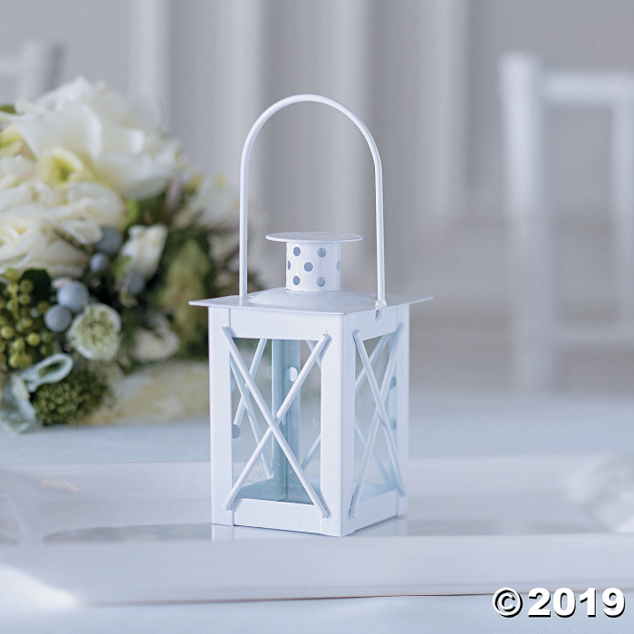White Metal Mini Lantern