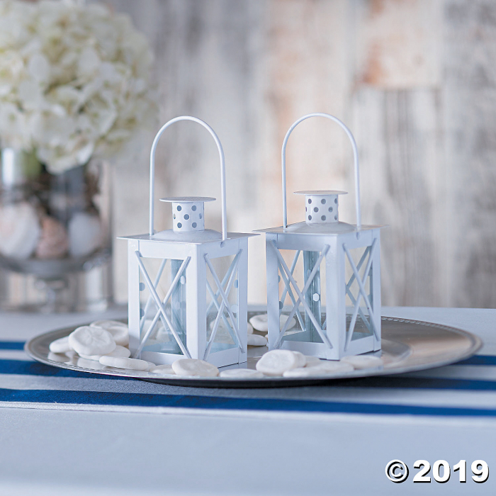 White Metal Mini Lantern