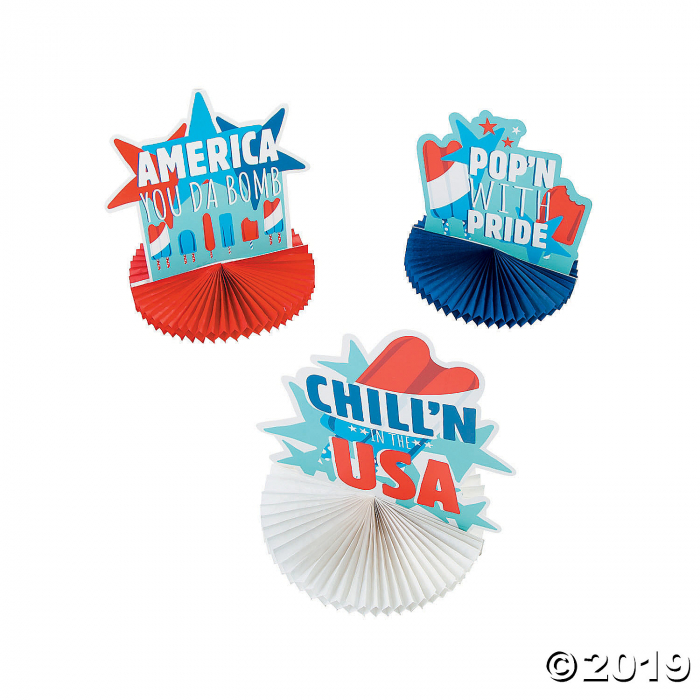 Patriotic Pop Tissue Centerpieces (3 Piece(s))