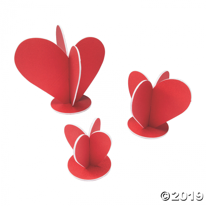 3D Heart Centerpieces (1 Set(s)) 3D Heart Centerpieces (1 Set(s))