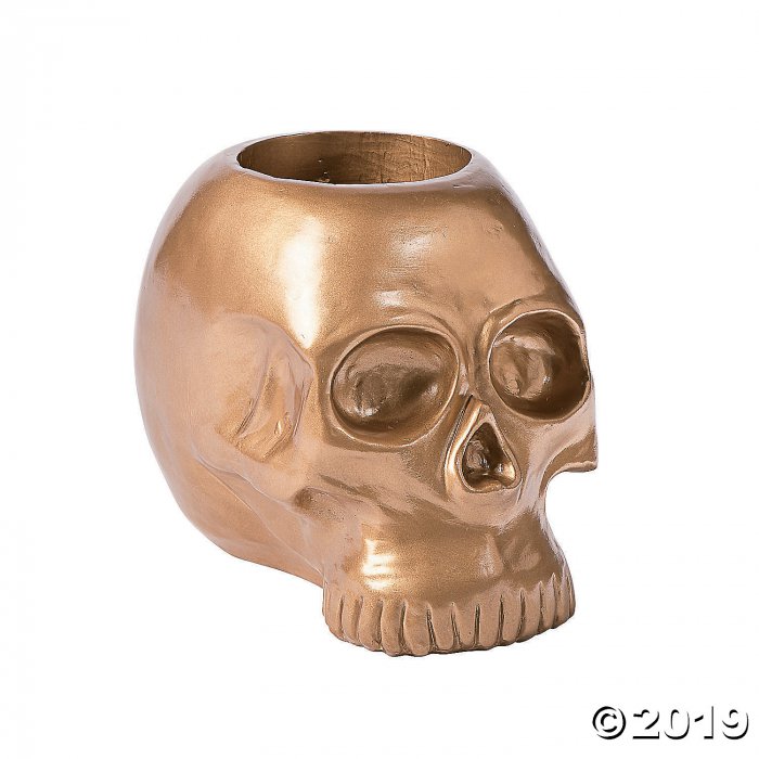 Gold Skull Centerpiece Halloween D (1 Piece(s))