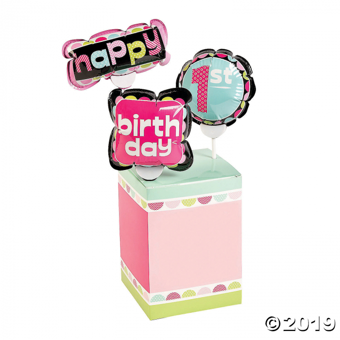 1st Birthday Girl Chalkboard Centerpiece (1 Piece(s))