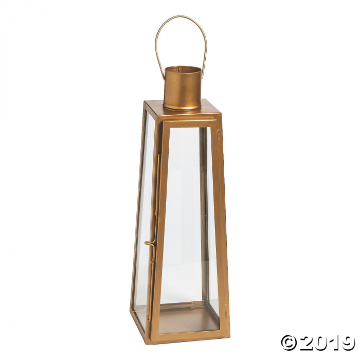 Large Metallic Gold Lantern (1 Piece(s))