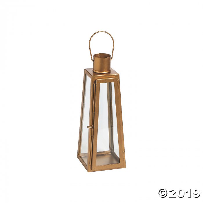 Small Metallic Gold Lantern (1 Piece(s))