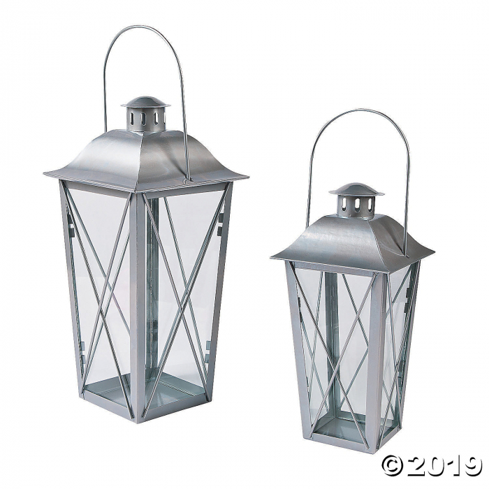 Silver Metal Lanterns (1 Set(s))