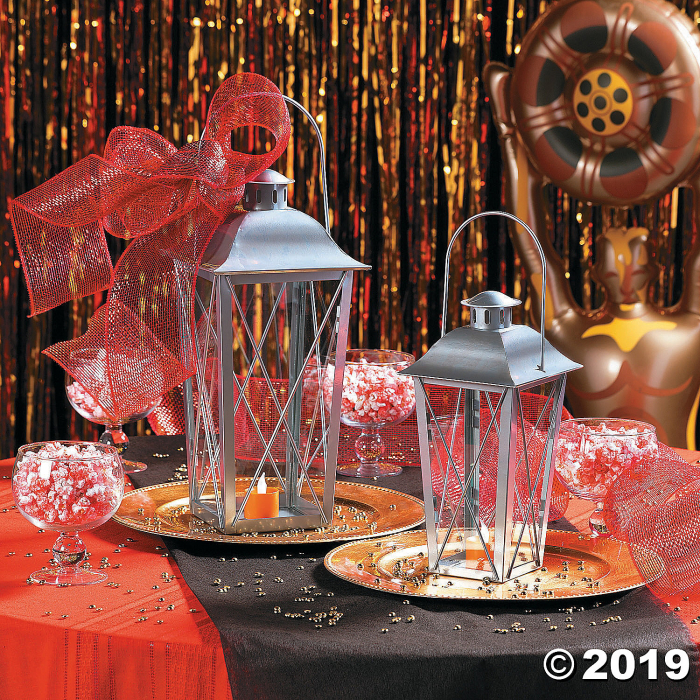 Silver Metal Lanterns (1 Set(s))