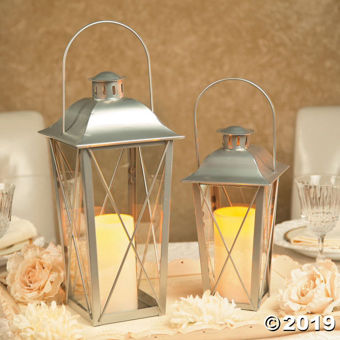 Silver Metal Lanterns (1 Set(s))