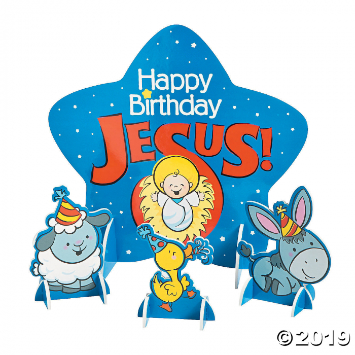 Happy Birthday Jesus Centerpiece Set (1 Set(s))