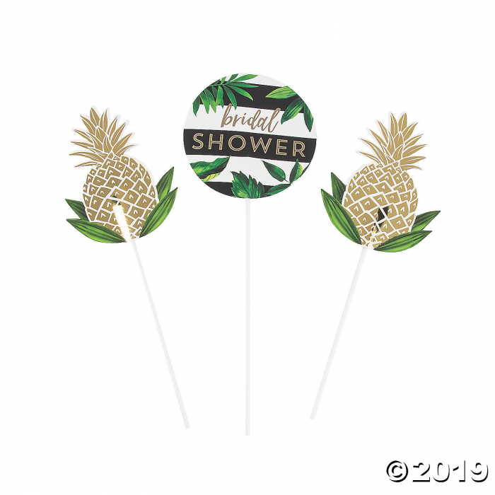 Gold Pineapple Bridal Shower Centerpiece Sticks Set (1 Set(s)) Gold Pineapple Bridal Shower Centerpiece Sticks Set (1 Set(s))