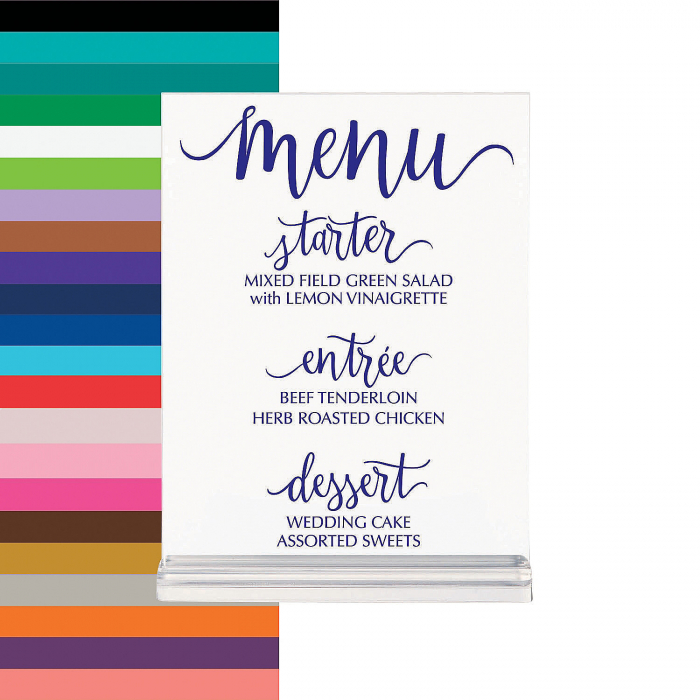 Personalized Clear Acrylic Menu Sign (1 Piece(s))