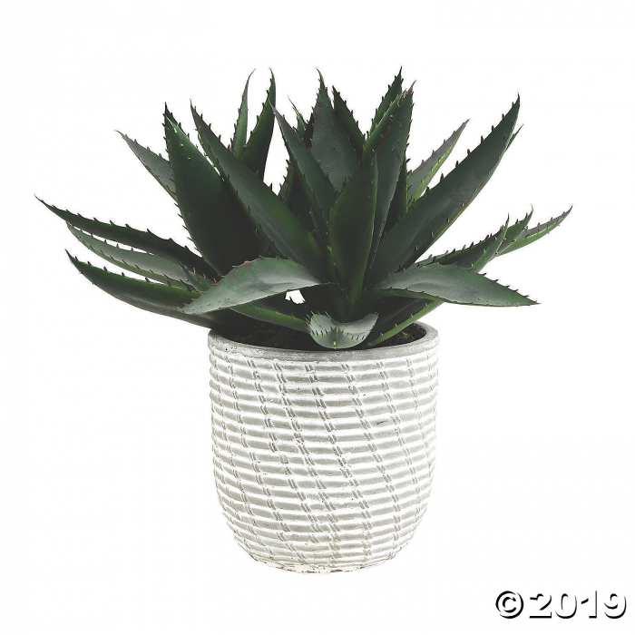 Vickerman 14" Artificial Green Succulent in Concrete Gray Pot (1 Piece(s))