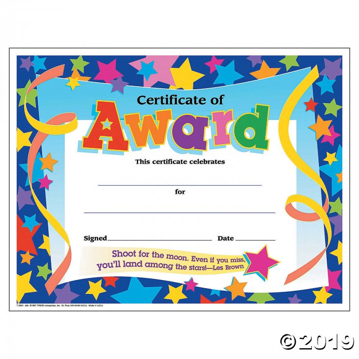 Stars Award Certificates (1 Set(s))