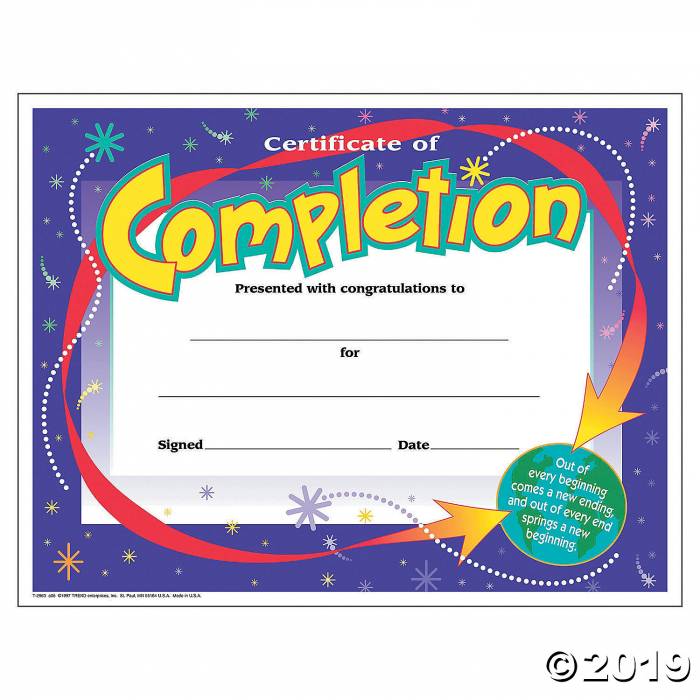 Certificates of Completion (1 Unit(s))