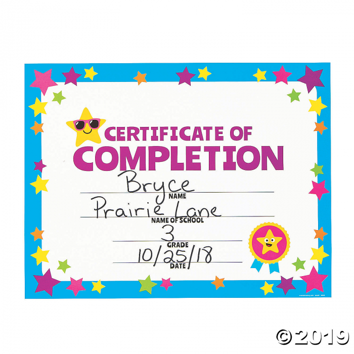Super Star Certificates of Completion (25 Piece(s))