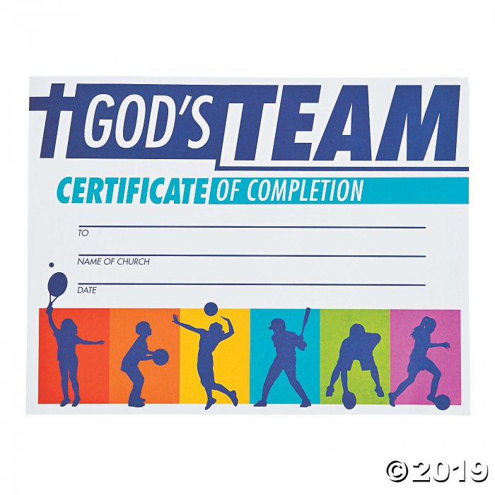 Sports VBS Certificates of Completion (25 Piece(s))