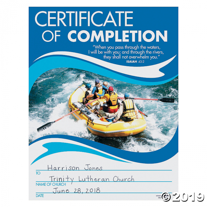 River Canyon VBS Certificates of Completion (25 Piece(s))