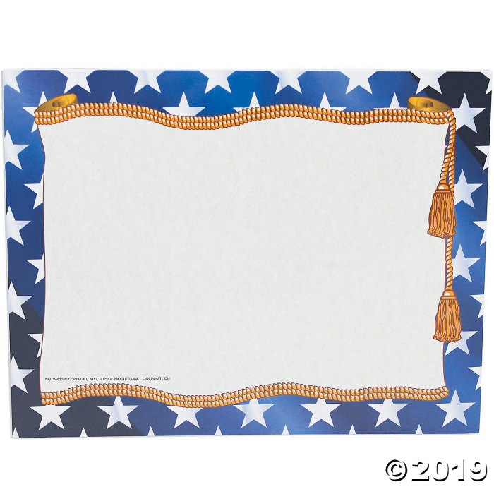 (6 Pk) Stars Certificate Border/ (6 Piece(s))