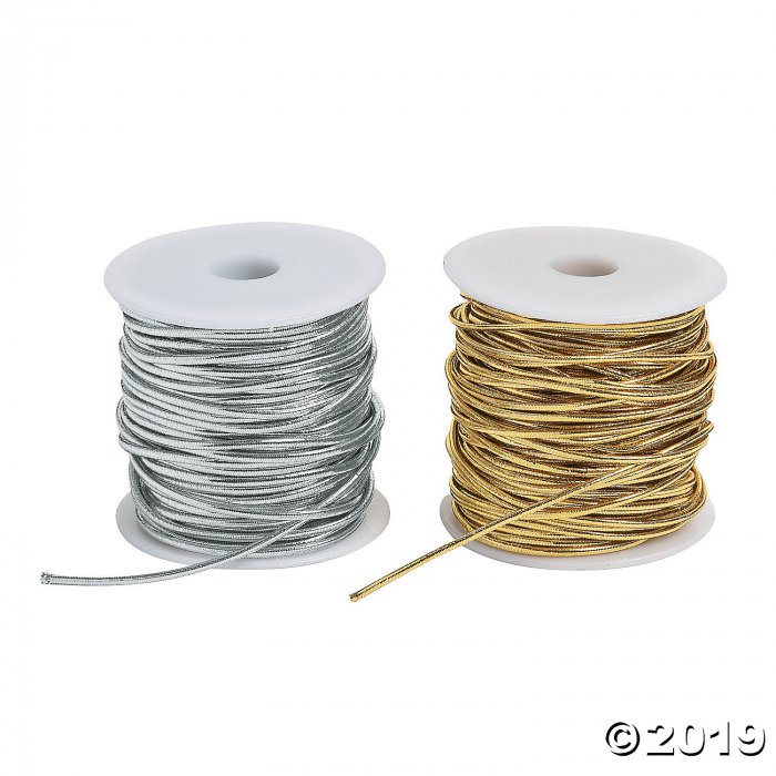 Silver & Gold Stretchy Cording (2 Piece(s))