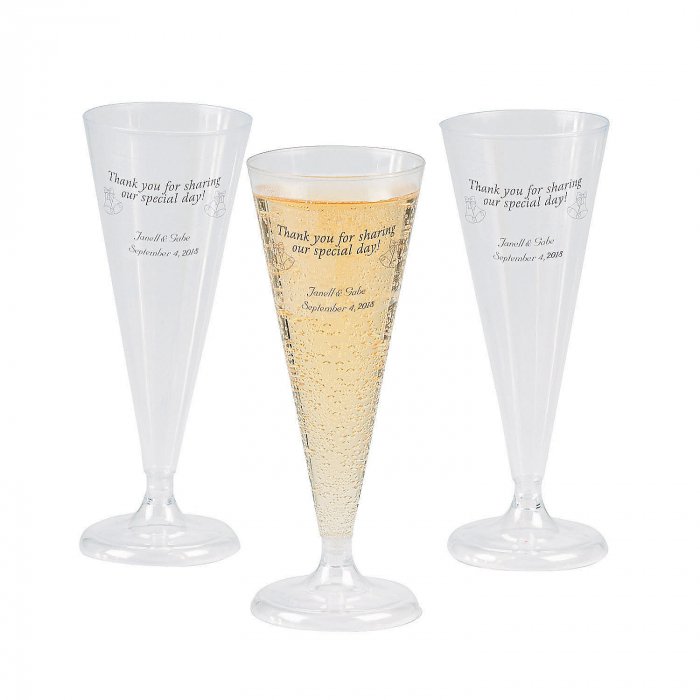 Clear Personalized Champagne Flutes (25 Piece(s))