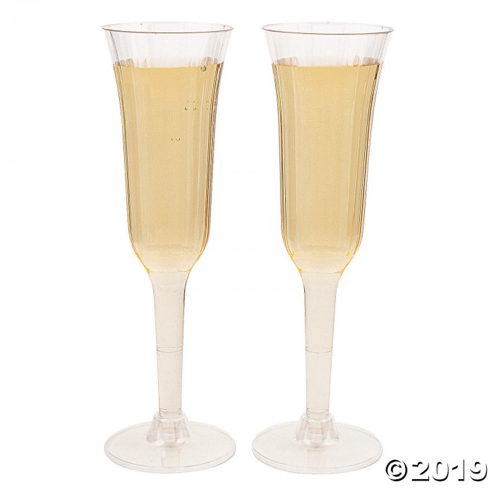 Premium Flared Plastic Champagne Flutes (10 Piece(s))