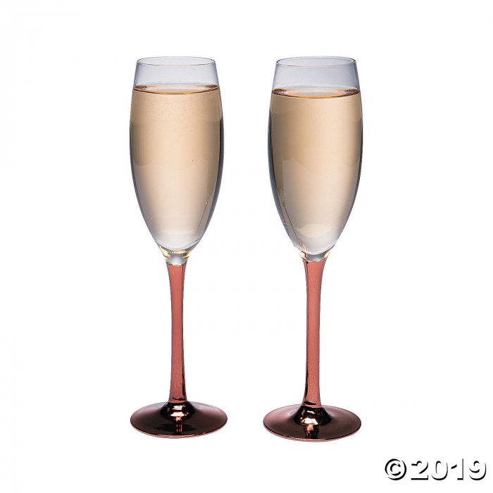 Copper Stem Champagne Flute Set (1 Set(s))